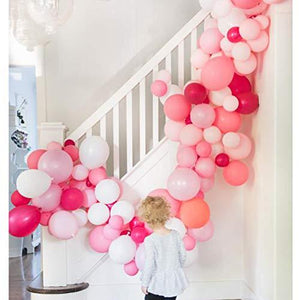 Pink Balloon Garland 120 Pack Latex Balloons 10 Inch - Baby Pink Balloons Round Balloon Macaron 6 Colors for Baby Shower Girl Party Decoration Birthday Wedding - Decotree.co Online Shop
