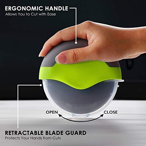 Pizza Cutter Wheel - Super Sharp and Easy To Clean Slicer, Kitchen Gadget with Protective Blade Guard - Decotree.co Online Shop