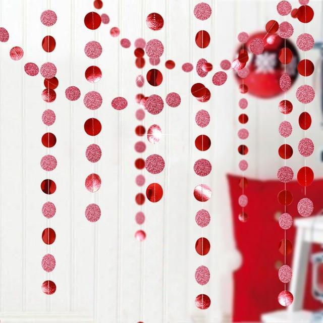 13 feet Glitter Star Round Paper Garland Christmas Banner Bunting Birthday Christmas Party Decorations - Decotree.co Online Shop