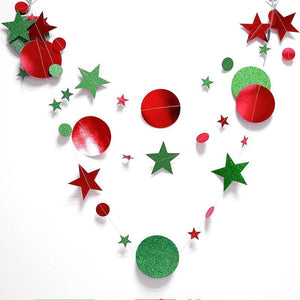 Christmas Ornament 4m Twinkle Circle Star Hanging Garland Decor Christmas Decorations - Decotree.co Online Shop