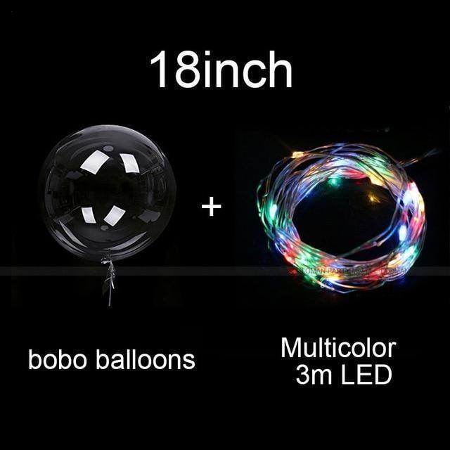 Reusable Clear Led Balloons Themed Party Decorations - Decotree.co Online Shop