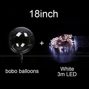 Reusable Led luminous Clear Balloon Party Decorations - Decotree.co Online Shop