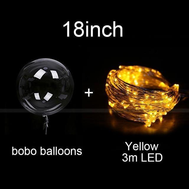 Reusable Led luminous Clear Balloon Party Decorations - Decotree.co Online Shop