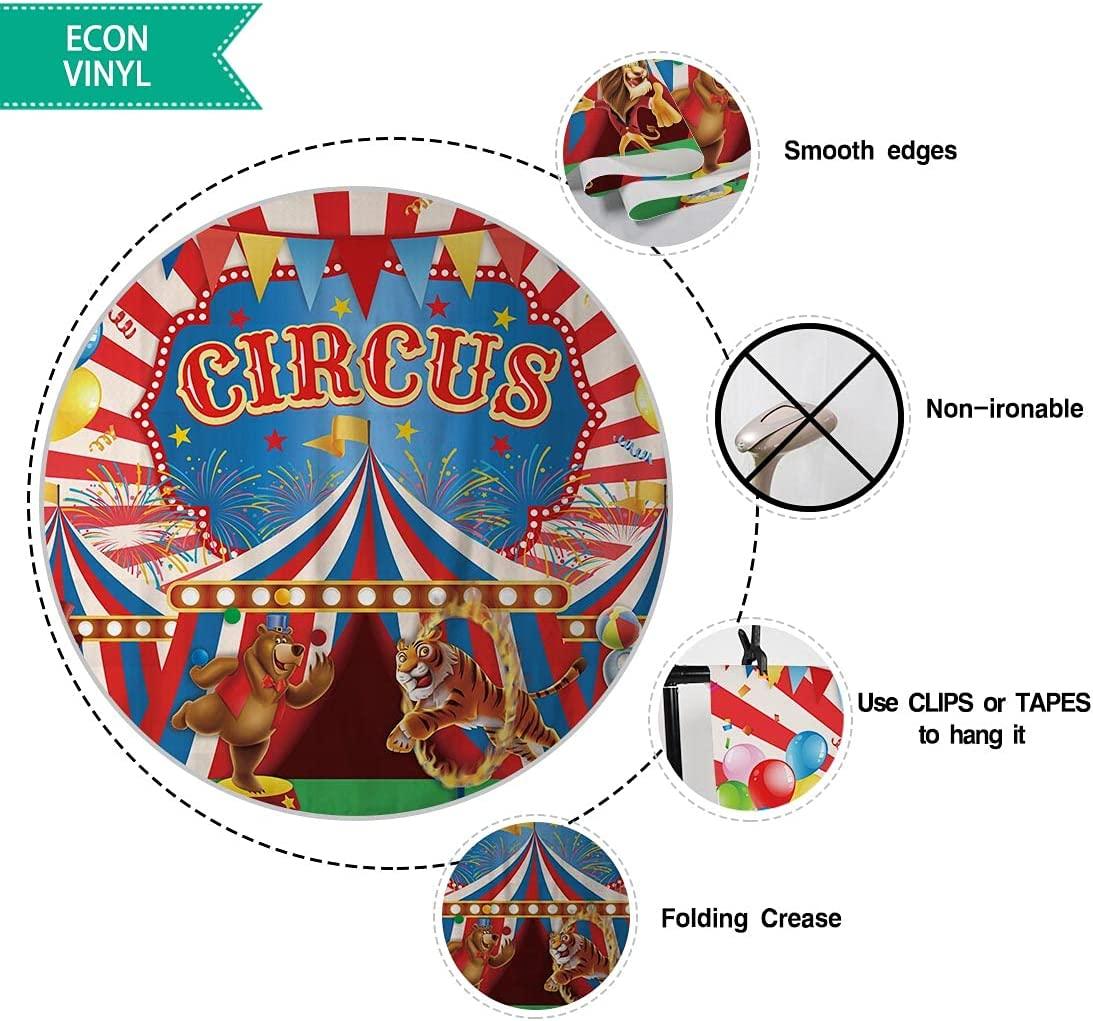 Red Stripe Carnival Circus Theme Photography Backdrop for Children Kids 1st Birthday Party - Decotree.co Online Shop