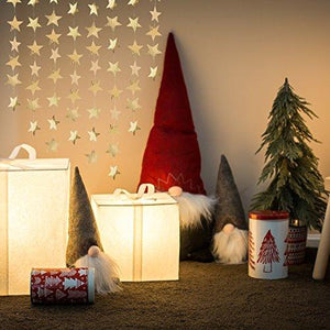 Reflective Star Paper Garland Gold Sparkling Star Bunting Banner for Christmas Decoration - Decotree.co Online Shop