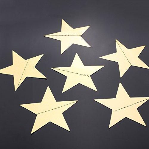 Reflective Star Paper Garland Gold Sparkling Star Bunting Banner for Christmas Decoration - Decotree.co Online Shop