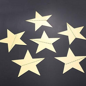 Reflective Star Paper Garland Gold Sparkling Star Bunting Banner for Christmas Decoration - Decotree.co Online Shop
