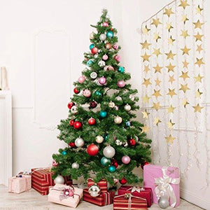 Reflective Star Paper Garland Gold Sparkling Star Bunting Banner for Christmas Decoration - Decotree.co Online Shop