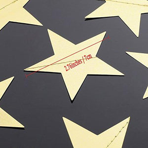 Reflective Star Paper Garland Gold Sparkling Star Bunting Banner for Christmas Decoration - Decotree.co Online Shop