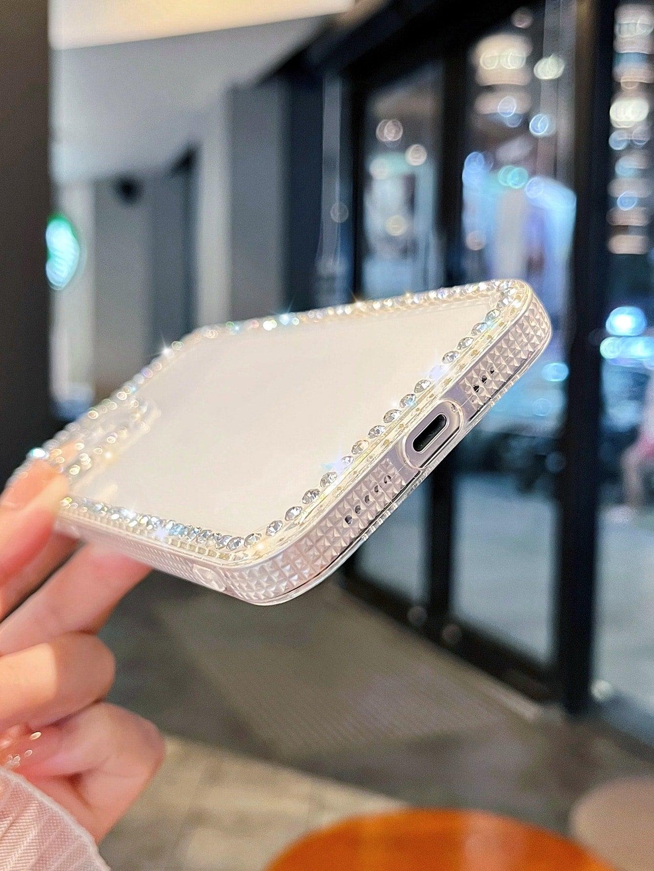 Rhinestone Decor Clear Phone Case - Decotree.co Online Shop