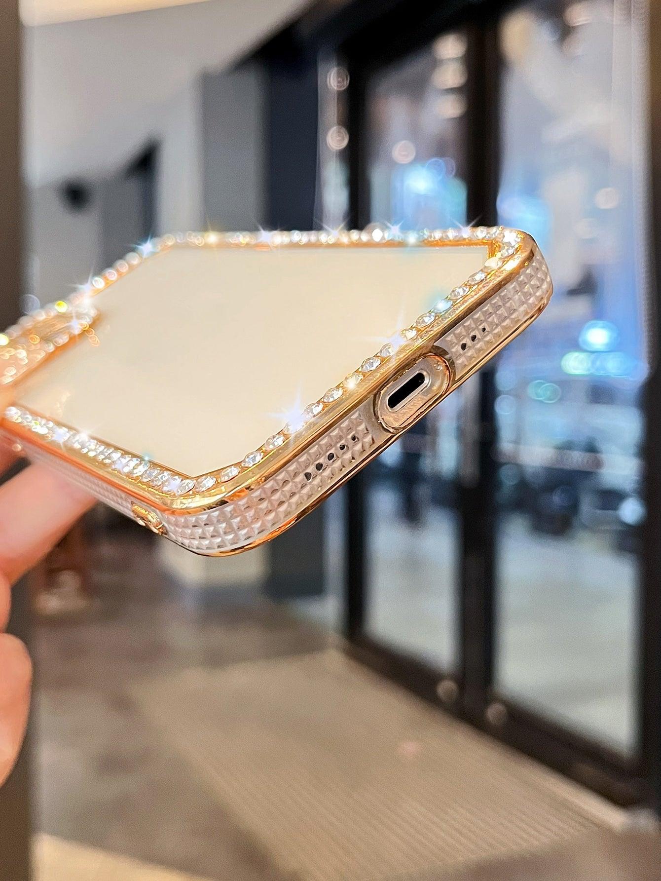 Rhinestone Decor Clear Phone Case - Decotree.co Online Shop