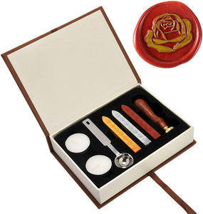 Beginner Wax Seal Stamp Kit, Classic Vintage Retro Seal Stamps Maker Gift Box Set - Decotree.co Online Shop