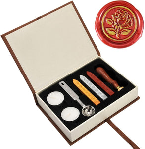 Beginner Wax Seal Stamp Kit, Classic Vintage Retro Seal Stamps Maker Gift Box Set - Decotree.co Online Shop