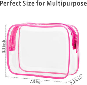 TSA Approved Toiletry Bag, Clear Makeup Bag Waterproof Quart Size Bag, Travel Makeup Cosmetic Bag for Women - Decotree.co Online Shop
