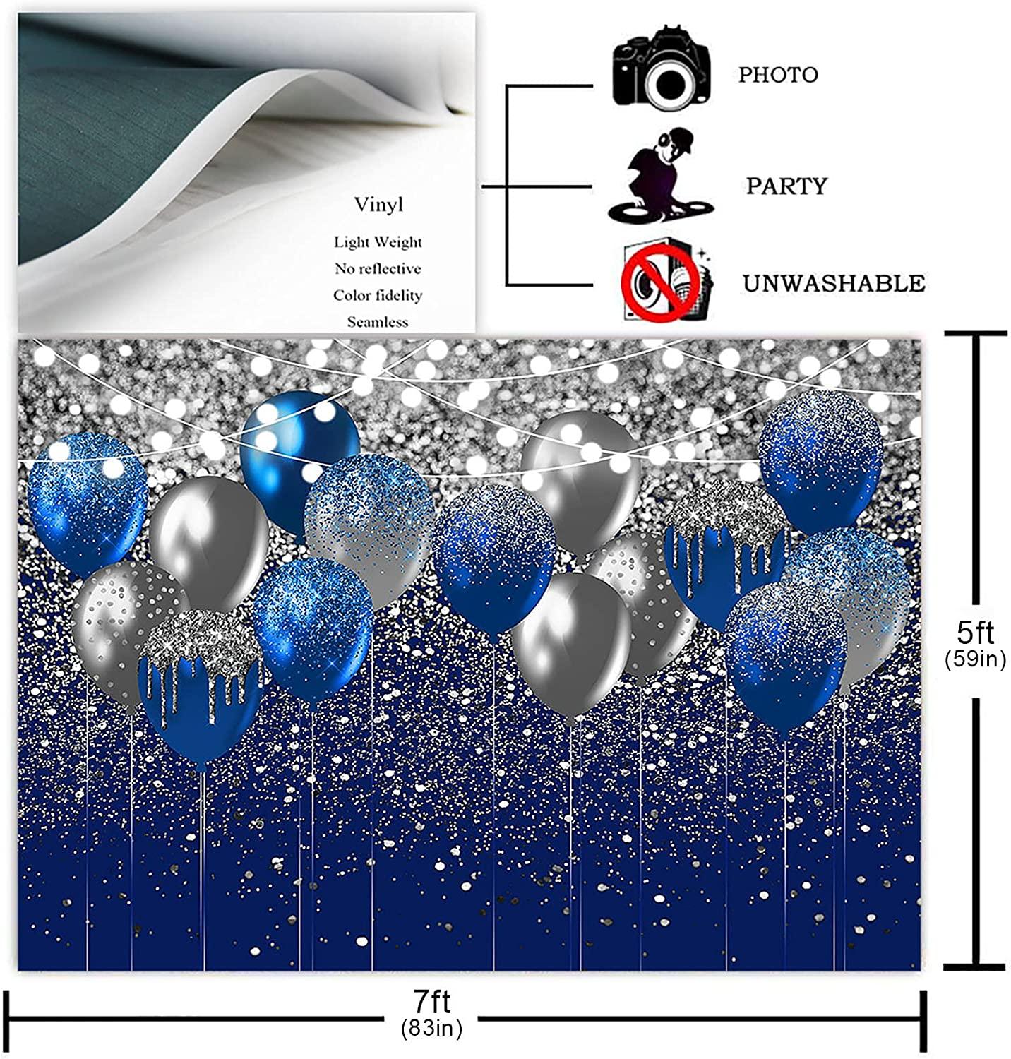 Royal Blue Glitter Backdrop for Birthday Wedding Prom Graduation Photography Background - Decotree.co Online Shop