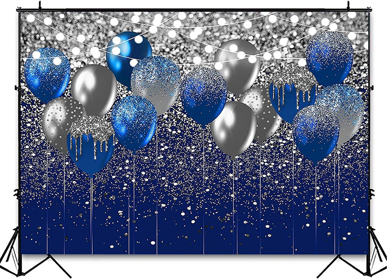 Royal Blue Glitter Backdrop for Birthday Wedding Prom Graduation Photography Background - Decotree.co Online Shop