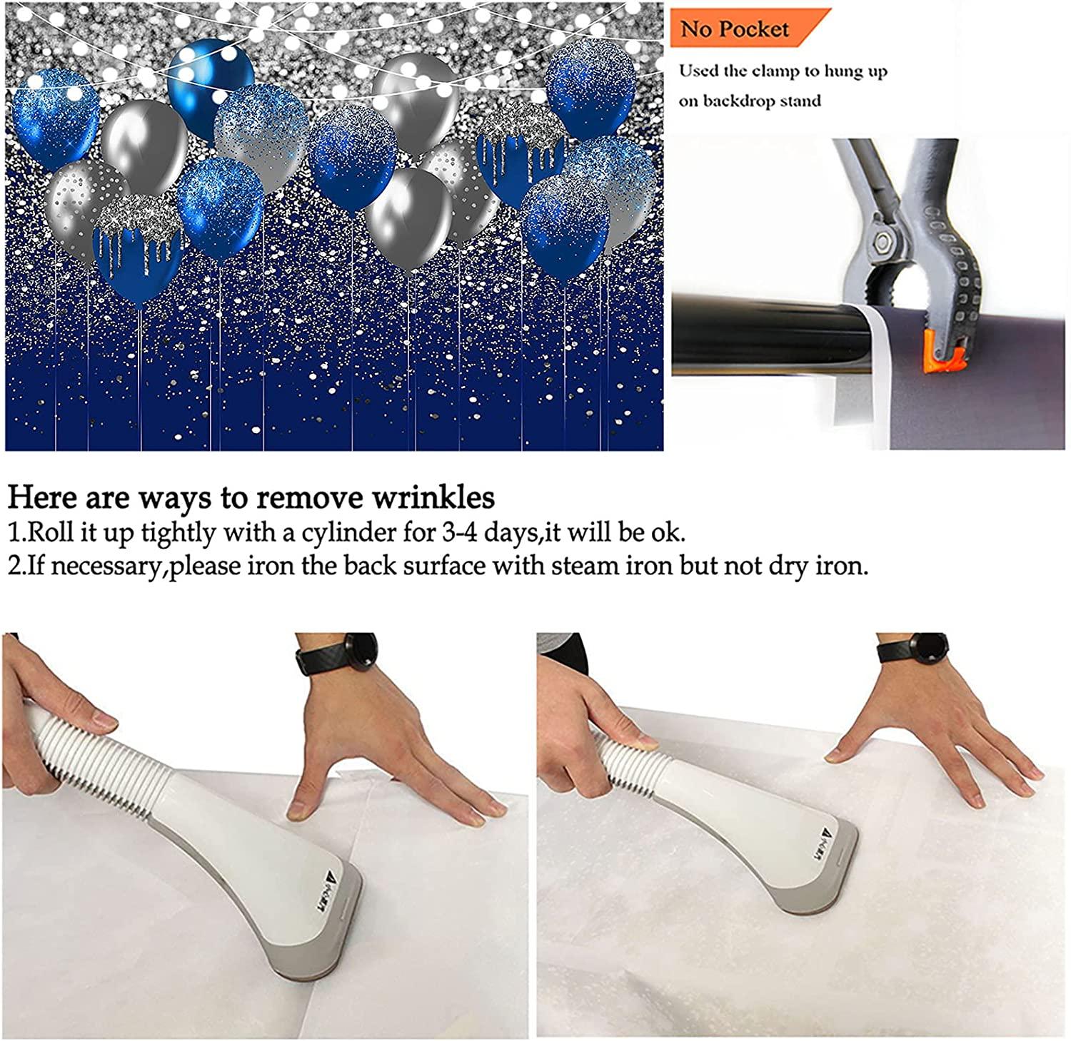 Royal Blue Glitter Backdrop for Birthday Wedding Prom Graduation Photography Background - Decotree.co Online Shop