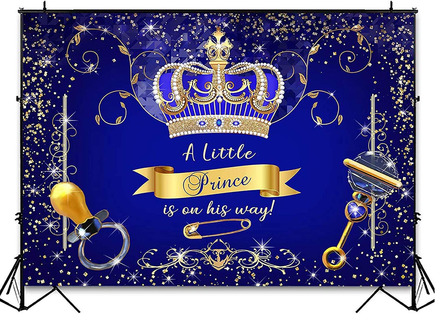 Royal Prince Baby Shower Backdrop for Party Decorations - Decotree.co Online Shop