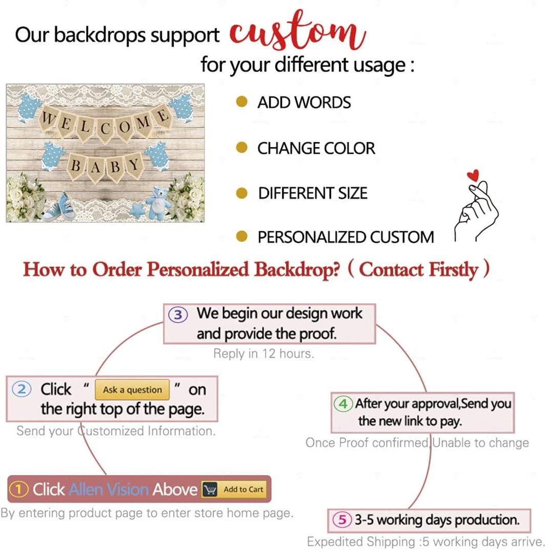 Rustic Welcome Baby Backdrop Background for boy Boys Birthday Photo Shoot Booth - Decotree.co Online Shop