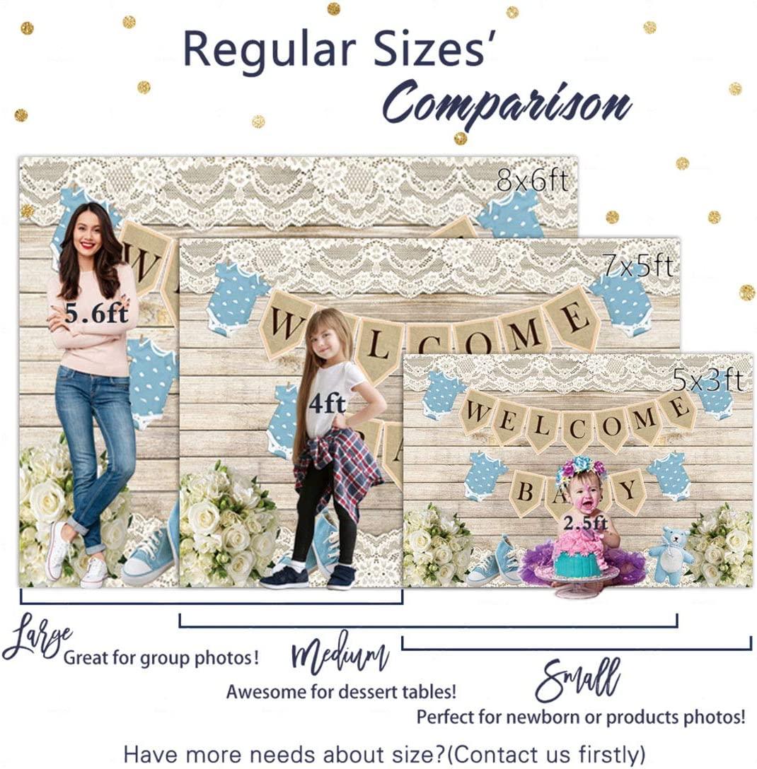 Rustic Welcome Baby Backdrop Background for boy Boys Birthday Photo Shoot Booth - Decotree.co Online Shop