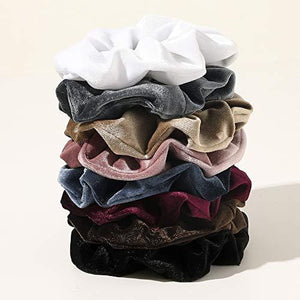 Scrunchies Hair Ties Accessories for Girls Women's Hair Big Velvet Cute Scrunchy Large Jumbo Giant Huge Scrunchie Bulk Pack Hairbands For Thick Curly Hair - Decotree.co Online Shop