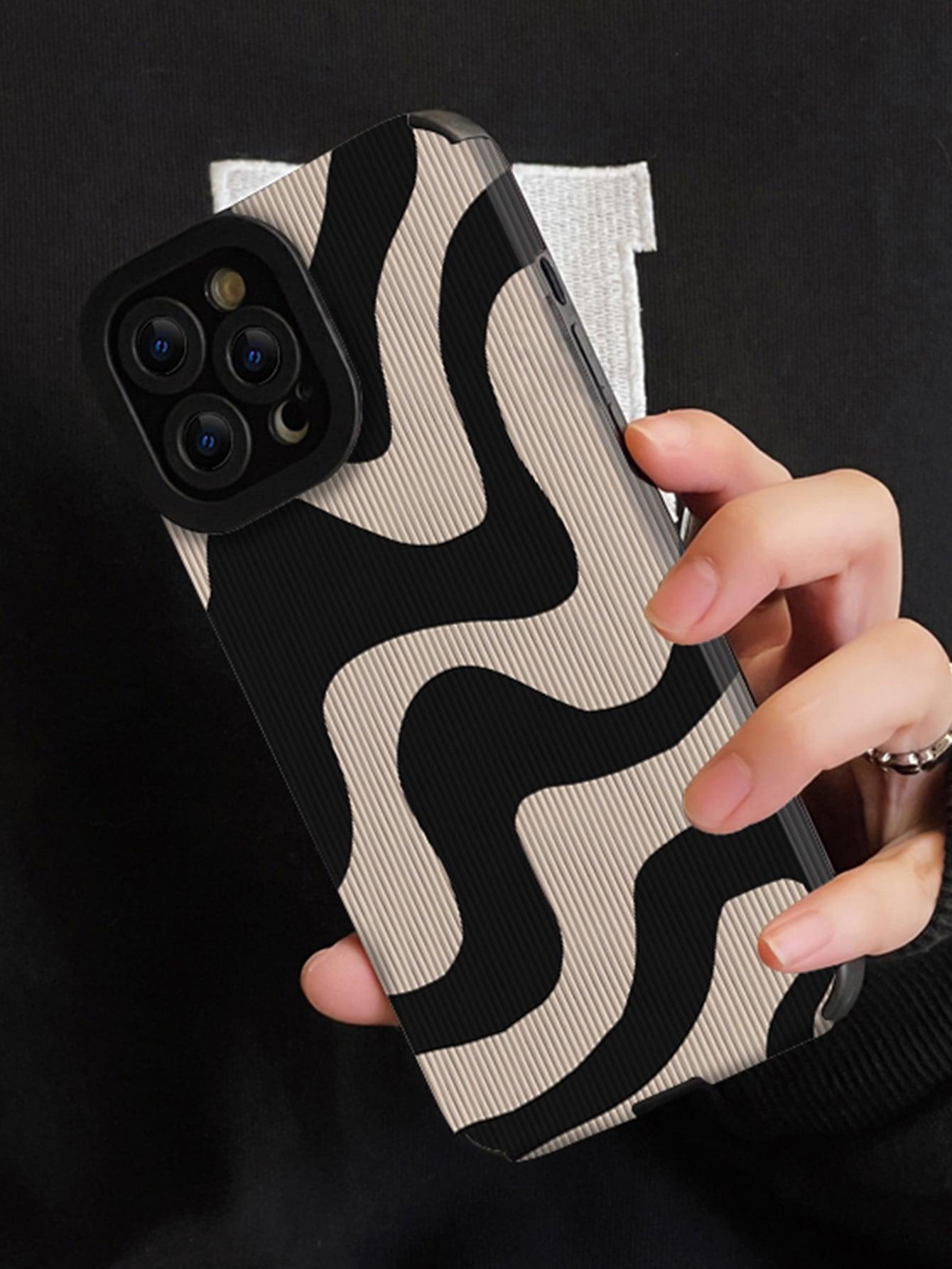 SHEIN X Otwarte Drzwi Striped PU Phone Case – Decotree.co Online Shop