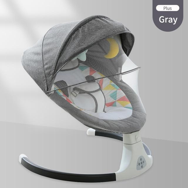 Smart Electric Baby Cradle Crib Rocking Chair Baby Bouncer Newborn Calm Chair Bluetooth with Belt Remote Control - Decotree.co Online Shop