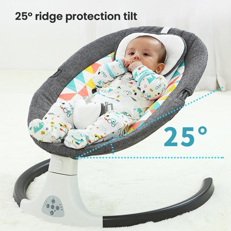 Smart Electric Baby Cradle Crib Rocking Chair Baby Bouncer Newborn Calm Chair Bluetooth with Belt Remote Control - Decotree.co Online Shop