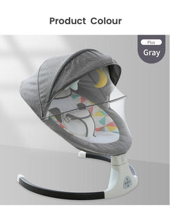 Smart Electric Baby Cradle Crib Rocking Chair Baby Bouncer Newborn Calm Chair Bluetooth with Belt Remote Control - Decotree.co Online Shop