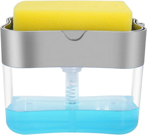 Soap Pump Dispenser and Sponge Holder for Kitchen Sink Dish Washing Soap Dispenser - Decotree.co Online Shop