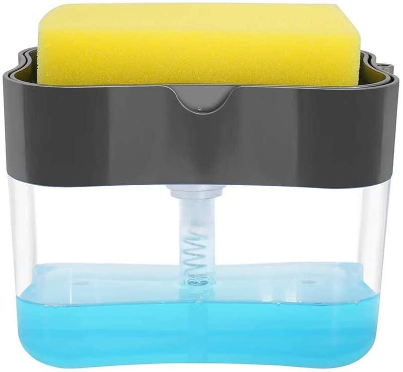 Soap Pump Dispenser and Sponge Holder for Kitchen Sink Dish Washing Soap Dispenser - Decotree.co Online Shop