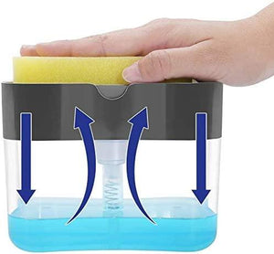Soap Pump Dispenser and Sponge Holder for Kitchen Sink Dish Washing Soap Dispenser - Decotree.co Online Shop