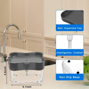 Soap Pump Dispenser and Sponge Holder for Kitchen Sink Dish Washing Soap Dispenser - Decotree.co Online Shop