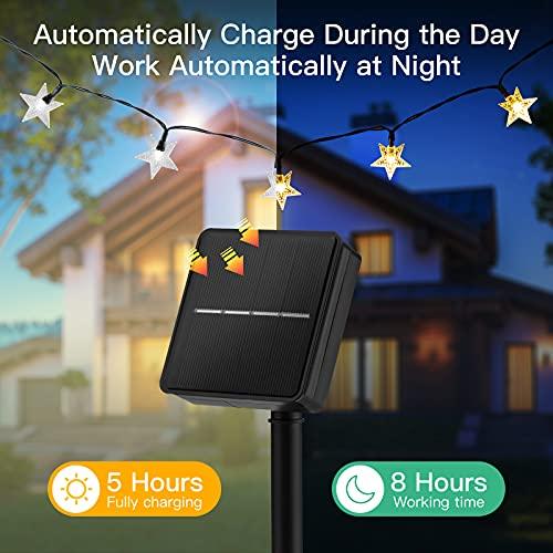 Solar Star String Lights Outdoor 39 Ft 100 LED,8 Lighting Modes Twinkle Fairy Lights - Decotree.co Online Shop