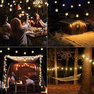 Solar Star String Lights Outdoor 39 Ft 100 LED,8 Lighting Modes Twinkle Fairy Lights - Decotree.co Online Shop