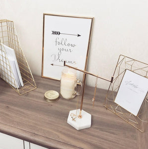 Solid Marble & Gold Jewelry Stand Tree Organizer - Decotree.co Online Shop