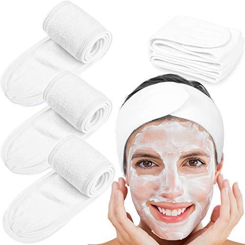 Spa Facial Headband Head Wrap Terry Cloth Headband 4 counts Stretch Towel for Bath, Makeup and Sport - Decotree.co Online Shop