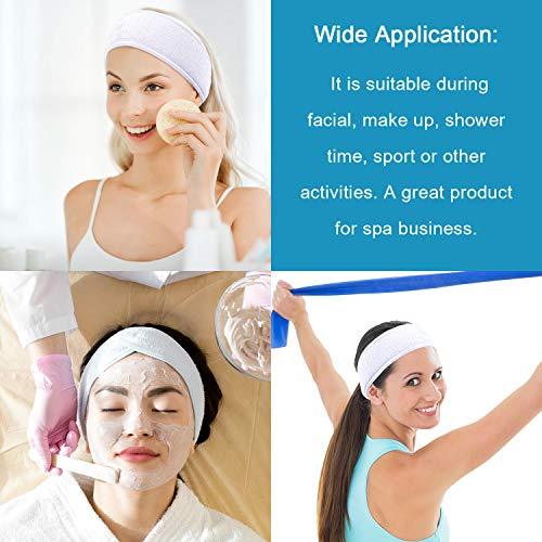 Spa Facial Headband Head Wrap Terry Cloth Headband 4 counts Stretch Towel for Bath, Makeup and Sport - Decotree.co Online Shop
