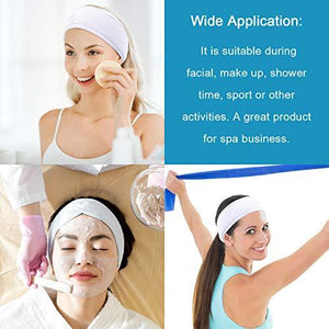 Spa Facial Headband Head Wrap Terry Cloth Headband 4 counts Stretch Towel for Bath, Makeup and Sport - Decotree.co Online Shop