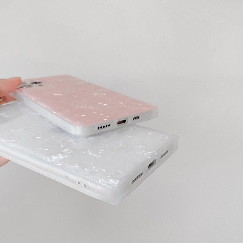 Square Seashell Texture iPhone 13 12 11 Pro Max case iPhone 13 12 mini case iPhone XR case iPhone XS Max Case iPhone 8 Plus - Decotree.co Online Shop