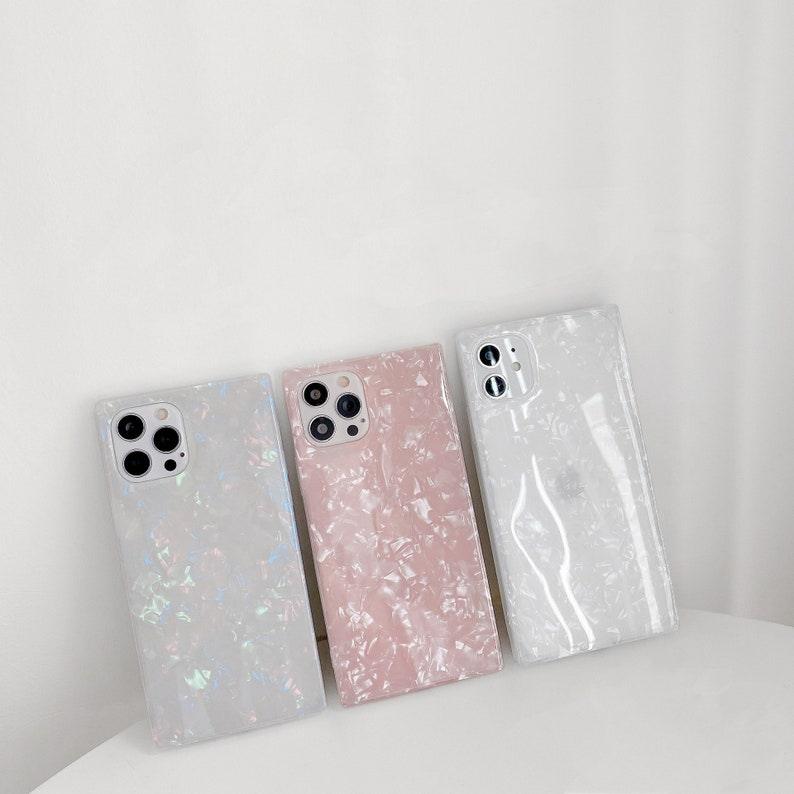 Square Seashell Texture iPhone 13 12 11 Pro Max case iPhone 13 12 mini case iPhone XR case iPhone XS Max Case iPhone 8 Plus - Decotree.co Online Shop