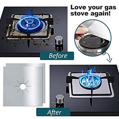 Square Stove Burner Covers, 10 Pack Non-stick Gas Range Protectors Liners - Decotree.co Online Shop