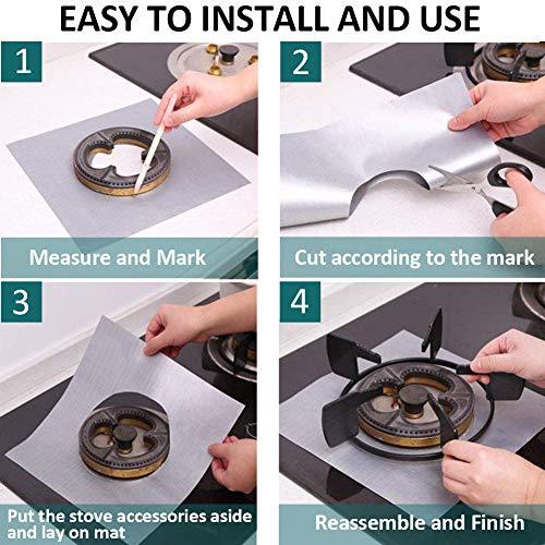 Square Stove Burner Covers, 10 Pack Non-stick Gas Range Protectors Liners - Decotree.co Online Shop