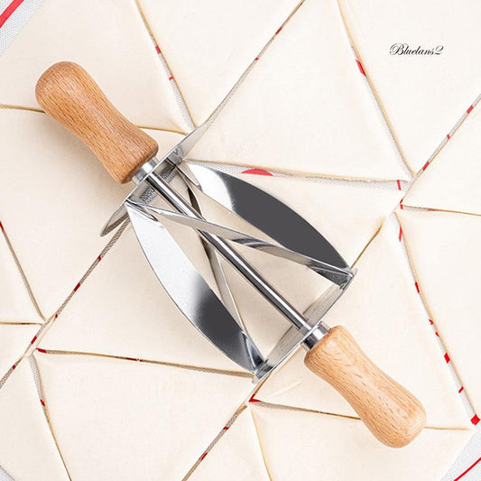 Stainless Steel Croissant Cutter Rolling Pin - Decotree.co Online Shop
