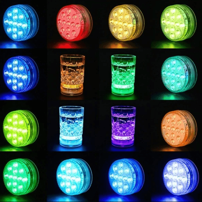 Submersible Led Lights, Remote Controlled Waterproof Multi Color Underwater Lights for Pool and Party - Decotree.co Online Shop