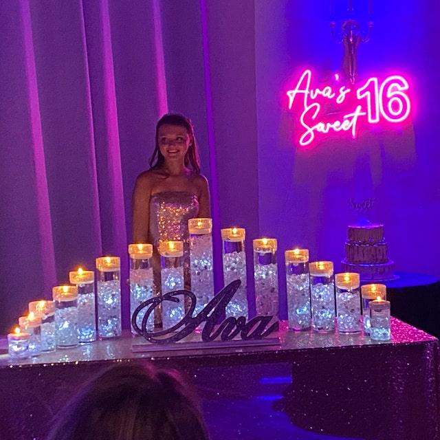 Sweet 16 Neon Sign Custom Name Sweet 16 Party Decorations Birthday Neon Sign Party Decor Best Friend Birthday Gifts for her - Decotree.co Online Shop