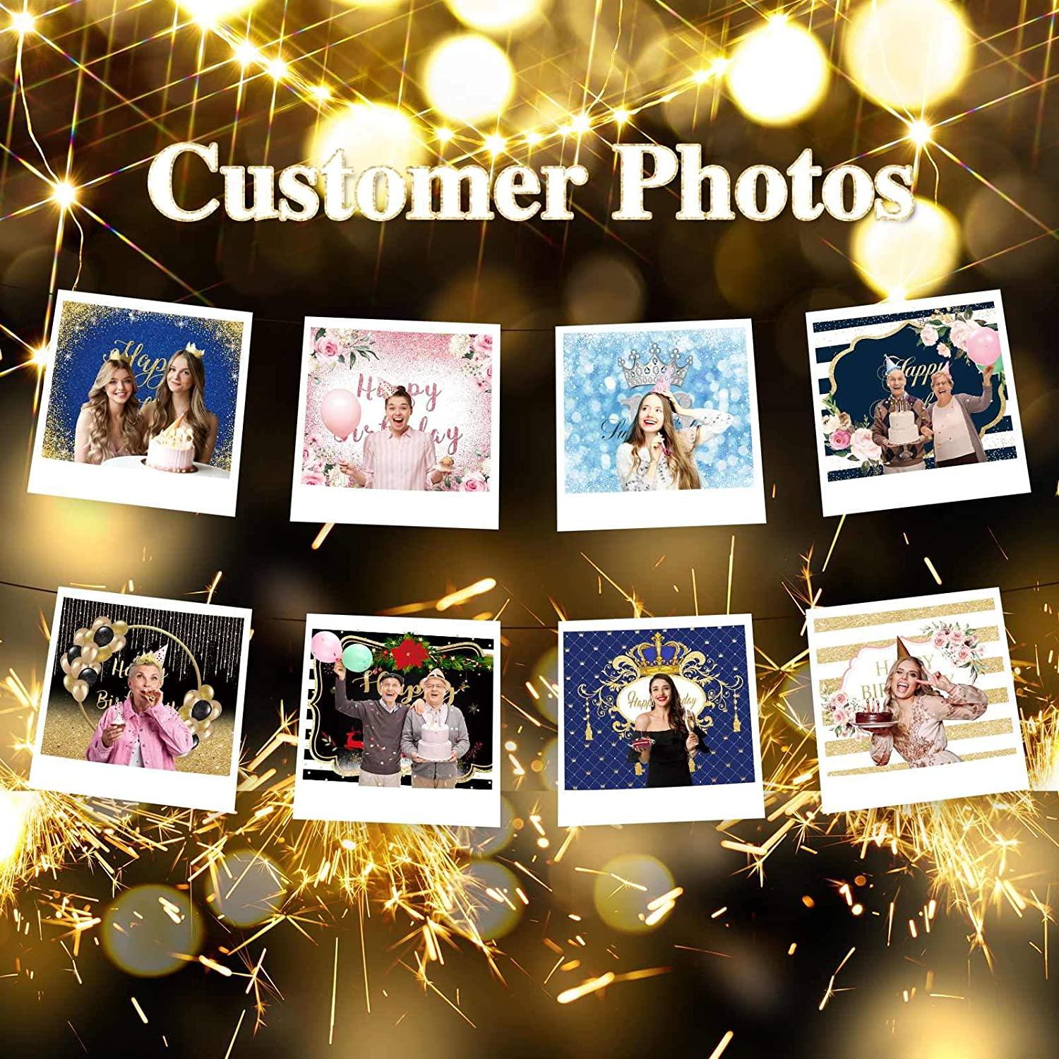 Sweet 16 Silver Blue Bokeh Glitter Backdrop 7x5ft for Girls Happy 16th Birthday Party Decorations - Decotree.co Online Shop