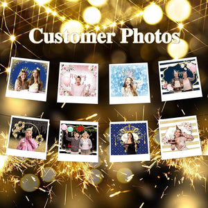 Sweet 16 Silver Blue Bokeh Glitter Backdrop 7x5ft for Girls Happy 16th Birthday Party Decorations - Decotree.co Online Shop