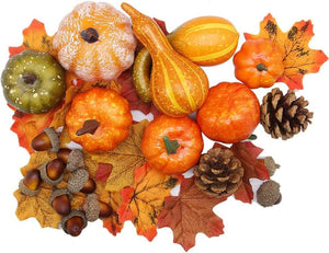 Thanksgiving Artificial Pumpkins Home Decoration Set, Mixture of 50 Harvest Decoration - Decotree.co Online Shop