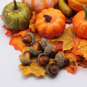 Thanksgiving Artificial Pumpkins Home Decoration Set, Mixture of 50 Harvest Decoration - Decotree.co Online Shop